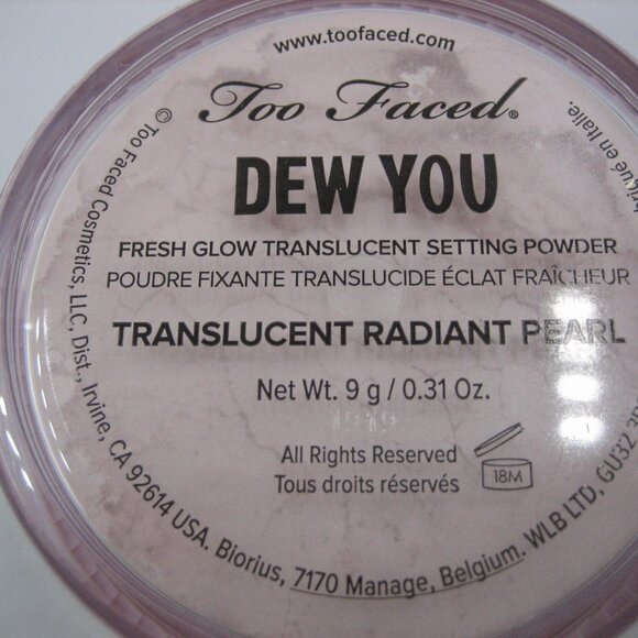 NEW! Too Faced RADIANT PEARL Dew You Fresh Glow Setting Powder - Picture 2 of 3
